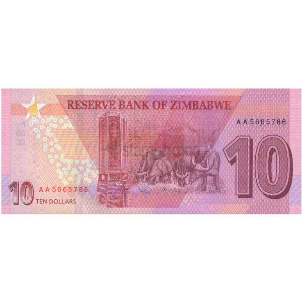 ZIMBABWE 10 DOLLARS 2020 P-103 UNC