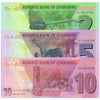 ZIMBABWE 2-5-10 DOLLARS 2019-2020 P-W101 TO 103 UNC 786 ENDING