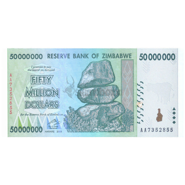 ZIMBABWE 50 000 000 (50 MILLIONS) 2008P-79 UNC