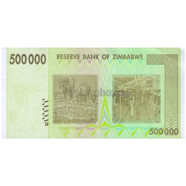 ZIMBABWE 500 000 DOLLARS 2008 P-76 aUNC
