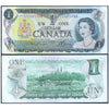 CANADA 1 DOLLAR 1973 P-85a(1) USED SERIAL 7446