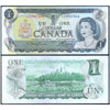 CANADA 1 DOLLAR 1973 P-85a(1) USED SERIAL 7446