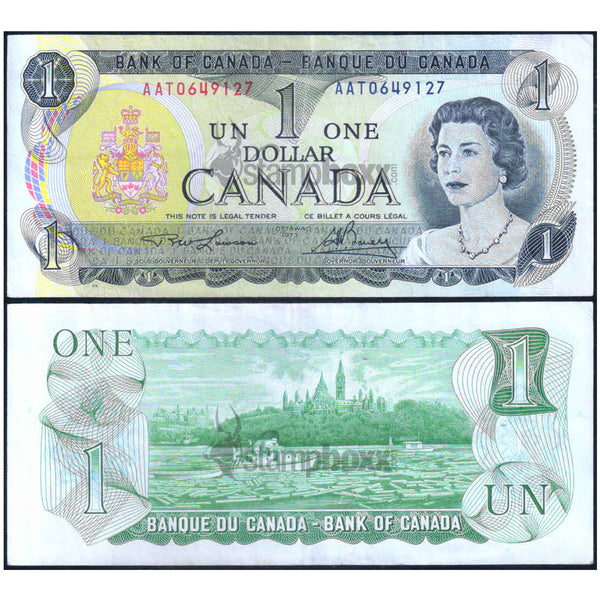 CANADA 1 DOLLAR 1973 P-85a(1) USED SERIAL 7446