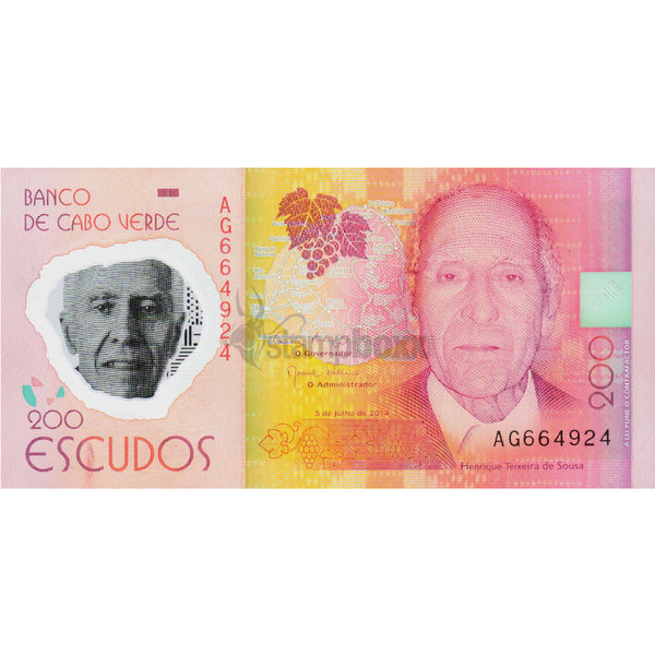 CABO VERDE 200 ESCUDOS 2014 P-71 UNC POLYMER