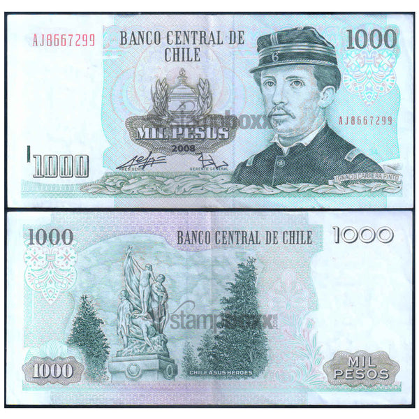 CHILE 1000 PESOS 1978-2009 P-154 USED GRADE