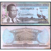 CONGO DEMOCRATIC REPUBLIC 100 FRANCS 1962 P-6 USED GRADE SERIAL 6284
