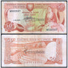 CYPRUS 50 CENT 1988 P-52 USED GRADE SERIAL 2167