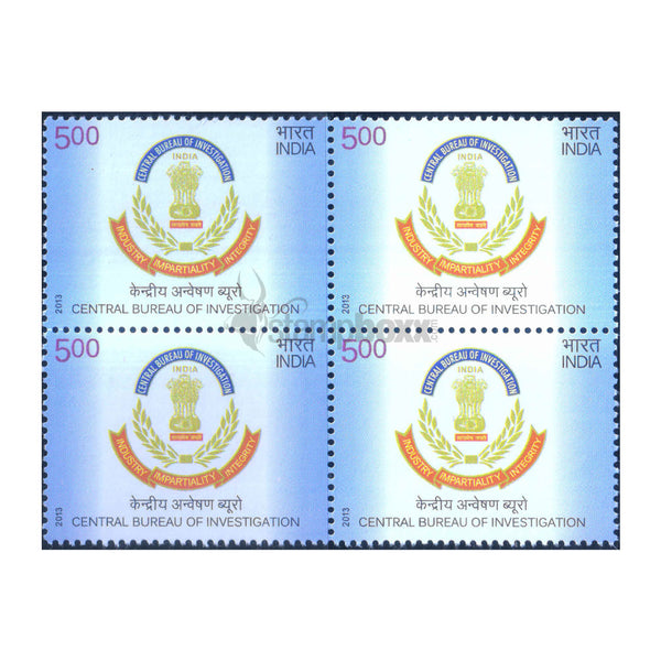 CENTRAL BUREAU OF INVESTIGATION 2013 BLOCK OF 4 MNH