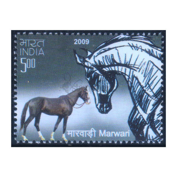 HORSES OF INDIA 2009 MARWARI MNH