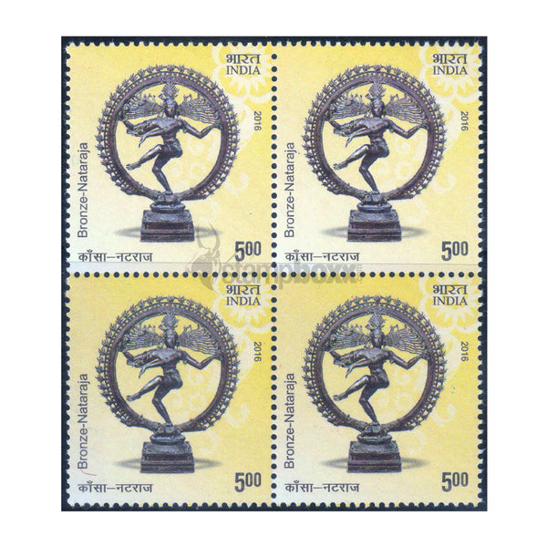 INDIAN METAL CRAFTS - BRONZE NATARAJA 2016 BLOCK OF 4 MNH