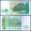 LATVIA 5 LATI 2001 P-49b USED GRADE SERIAL 8632