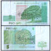 LATVIA 5 LATI 2009 P-53c USED GRADE SERIAL 2627