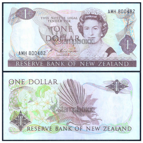 NEW ZEALAND 1 DOLLAR 1981-1992 P-169b XF GRADE