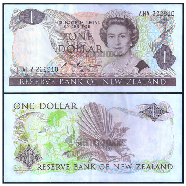 NEW ZEALAND 1 DOLLAR 1981-1992 P-169b XF GRADE