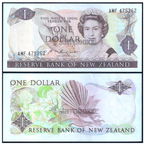 NEW ZEALAND 1 DOLLAR 1981-1992 P-169b XF GRADE