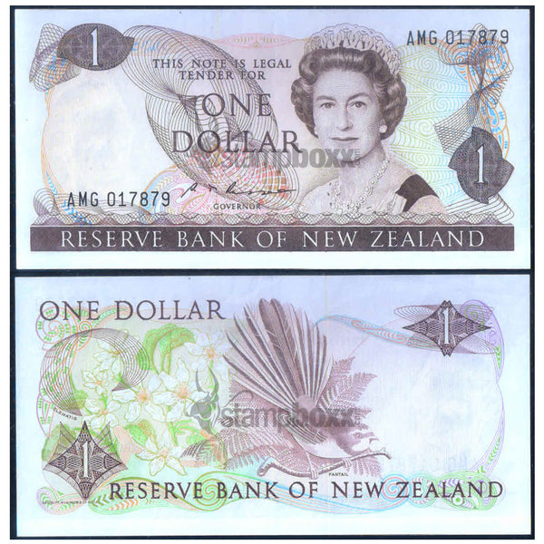 NEW ZEALAND 1 DOLLAR 1981-1992 P-169b XF GRADE