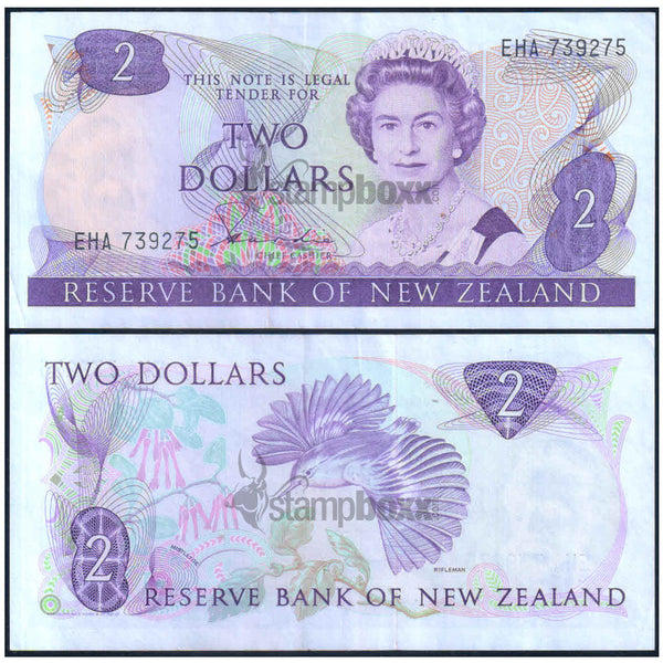 NEW ZEALAND 2 DOLLARS 1981-1992 P-170a XF GRADE