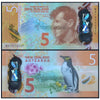 NEW ZEALAND 5 DOLLARS 2015 P-191 XF+ GRADE POLYMER