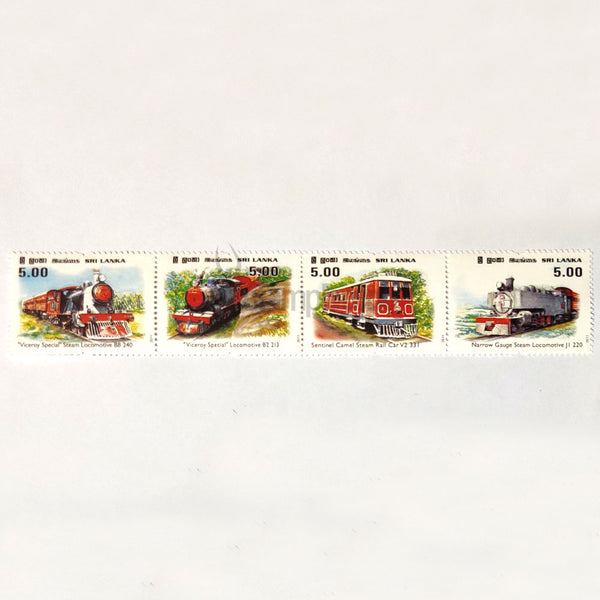 SRI LANKA 4v RAILWAYS STEAM ENGINES 2011 STRIP MNH