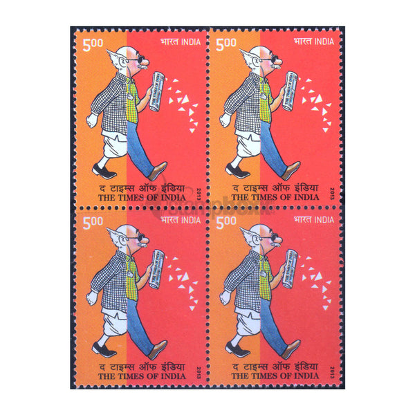 TIMES OF INDIA 2013 BLOCK OF 4 MNH