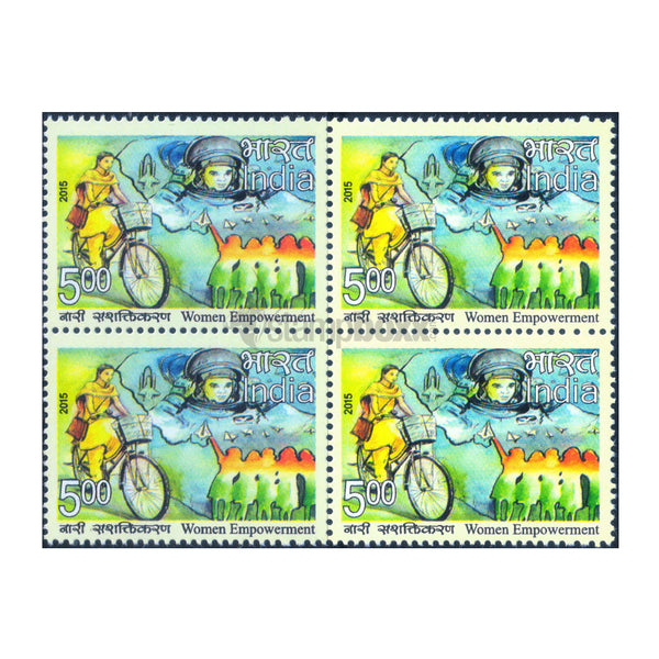 WOMEN EMPOWERMENT WOMEN DREAMS 2015 BLOCK OF 4 MNH
