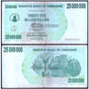 ZIMBABWE 25 000 000 (25 MILLION) DOLLARS2008 P-56 USED GRADE