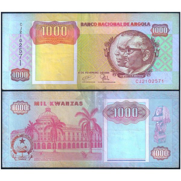 ANGOLA 1000 KWANZAS 1991 P-129 USED GRADE