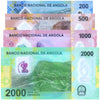 ANGOLA 200-500-1000-2000 KWAZAS 2020 UNC POLYMER