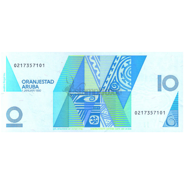 ARUBA 10 FLORIN 1990 P-7 UNC