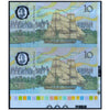 AUSTRALIA 2 x 10 DOLLARS 1988 P-49a UNC UNCUT