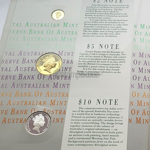 AUSTRALIA BICENTANIAL COIN BANKNOTE FOLDER (OUTER CASE MISSING)