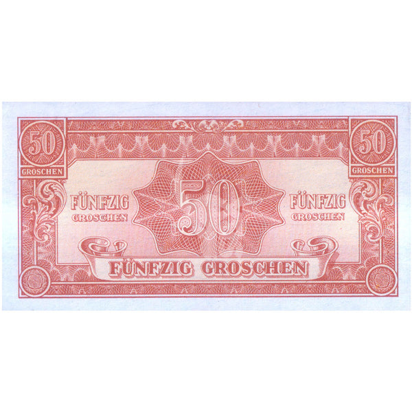 AUSTRIA 50 GROSCHEN 1944 P-102 UNC - RARE