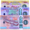 BBHUTAN 100 - 500 - 1000 NGULTRUM 2025 P-43-44-45 UNC POLYMER