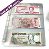 Indian Made - Transparent Banknote Album Refill3-pocket Pack of 10