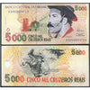 BRAZIL 5000 CRUZEIROS 1993 P-241 UNC