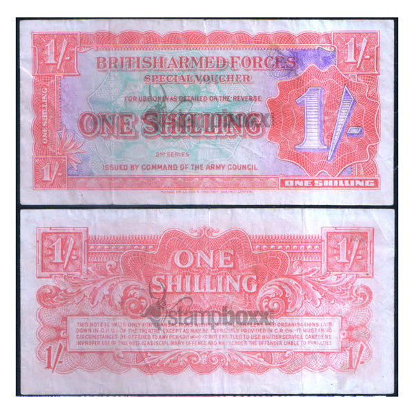 BRITISH ARMED FORCES 1 SHILLING 1948 P-M18 USED