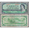 CANADA 1 DOLLAR 1954 P-74b USED