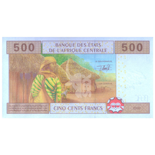 CENTRAL AFRICAN STATES - CENTRAL AFRICA 500 FRANCS 2002 P-306M UNC