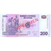 CONGO DEMOCRATIC REPUBLIC 200 FRANCS 2013 P-99b UNC SPECIMEN