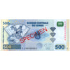 CONGO DEMOCRATIC REPUBLIC 500 FRANCS 2013 P-96B UNC SPECIMEN