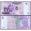 CONGO REPUBLIC 5 FRANCS 1997 P-86 USED GRADE