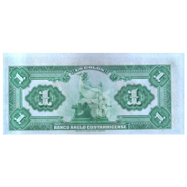 COSTA RICA 1 COLON 1917 P-S121 UNC