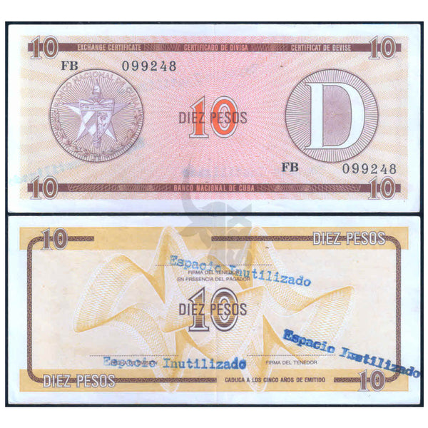 CUBA 10 PESOS D SERIES P-FX35 XF+