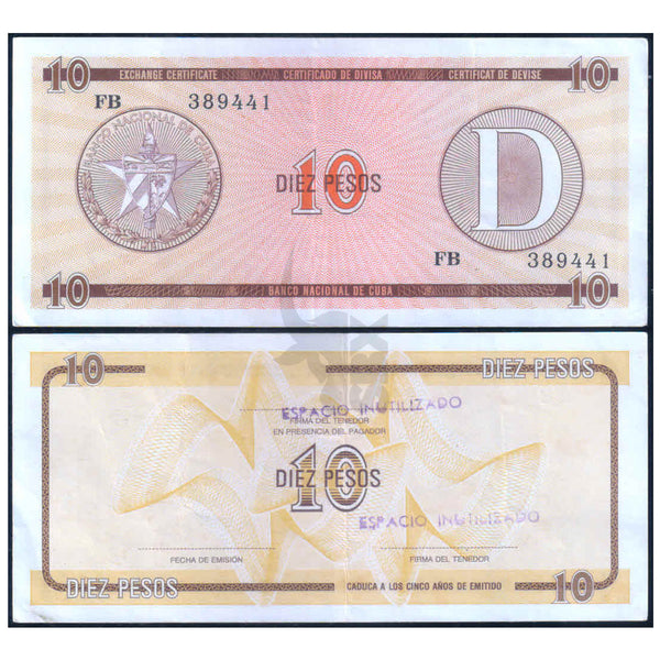 CUBA 10 PESOS D SERIES P-FX35 XF+