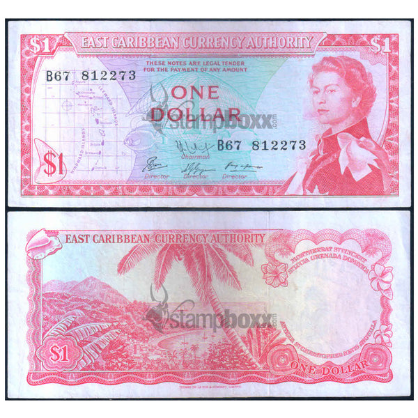 EAST CARIBBEAN STATES 5 DOLLARS 1965 P-13f VF GRADE