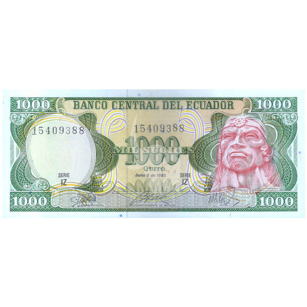 ECUADOR 1000 SUCRES 1988 P-125 UNC