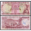 FIJI 1 DOLLAR 1971 P-65a USED SERIAL 0315