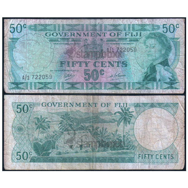 FIJI 50 CENTS 1969 P-58 USED GRADE