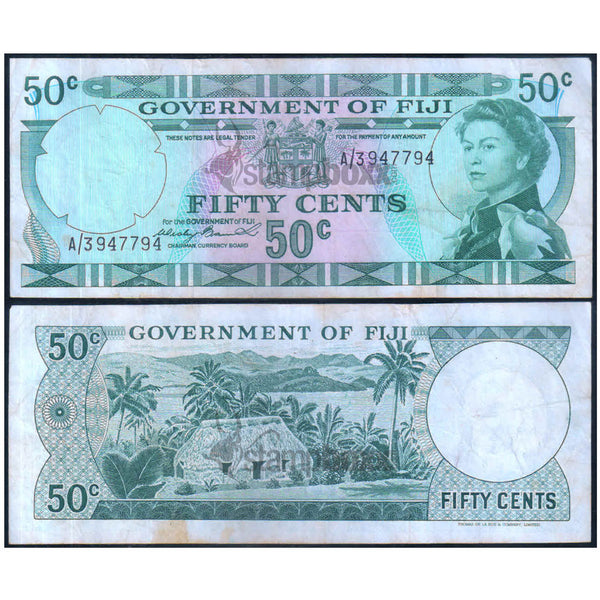 FIJI 50 CENTS 1971 P-64a VF GRADE