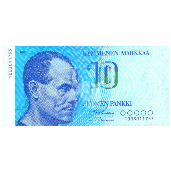 FINLAND 10 MARKKAA 1986 P-113 UNC